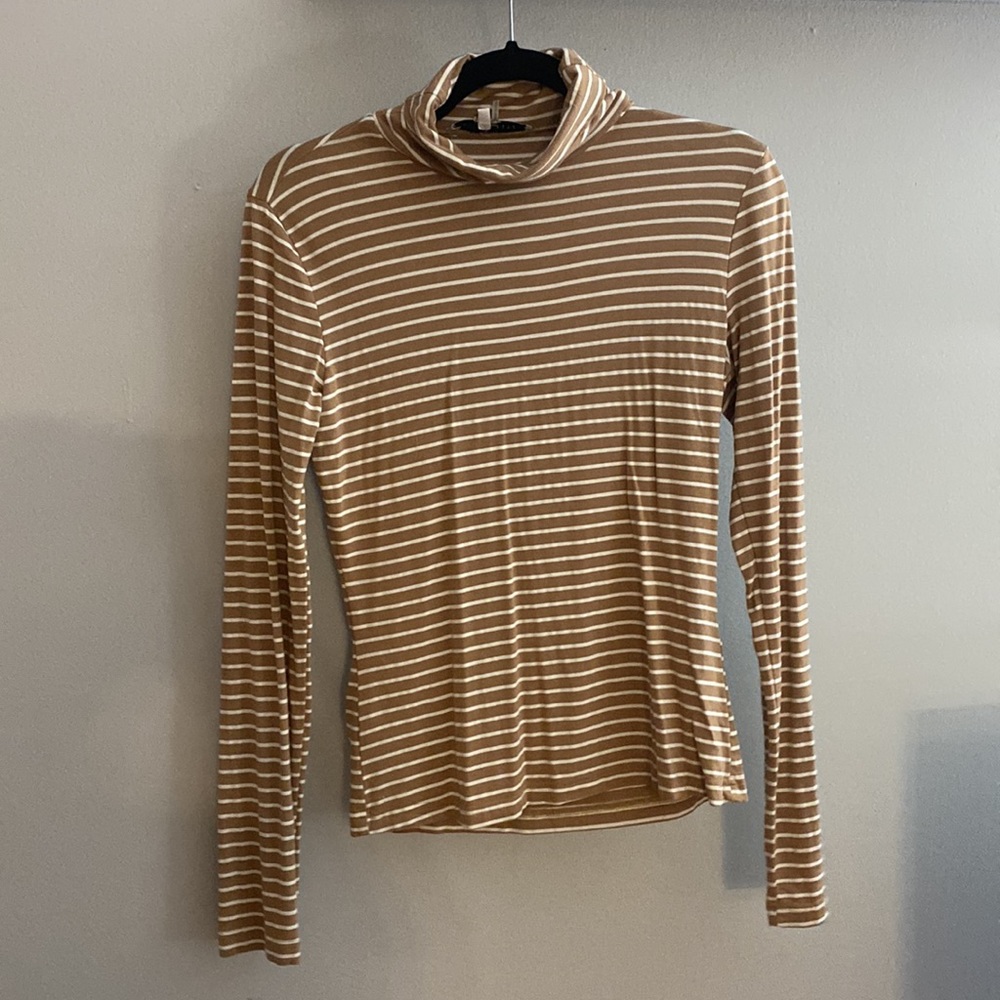 English Factory Striped Long Sleeve Turtle Neck Shirt